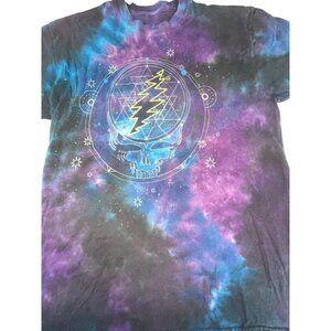 GRATEFUL DEAD Mystical Lightening Tie Dye T-Shirt 2018 Sz M Liquid Blue Purple